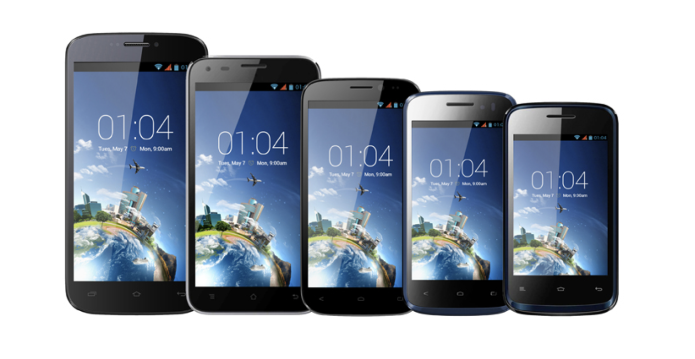 Smartphones android de différentes teilles